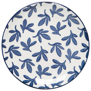 Danica Now Designs Blue Floral Stamped Appetizer Plate