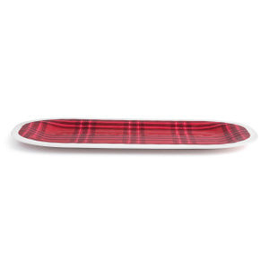 Demdaco Red Plaid Medium Melamine Rectangular Platter