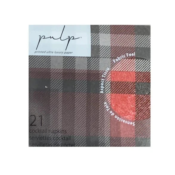 Pulp Plaid Cocktail Napkin