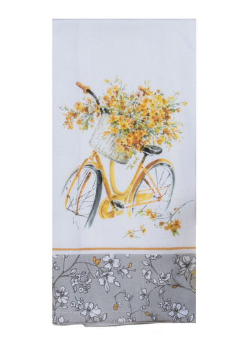 Kaydee Designs Sweet Home Yellow Bike Teatowel