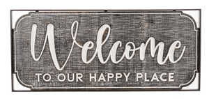 Ganz Welcome to Our Happy Place Wall Sign