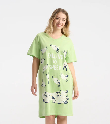 Little Blue House Hatley Falling to Sheep Sleepshirt