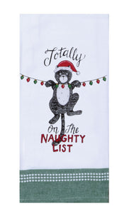 KayDee Designs Snarkasm Naughty List Teatowel