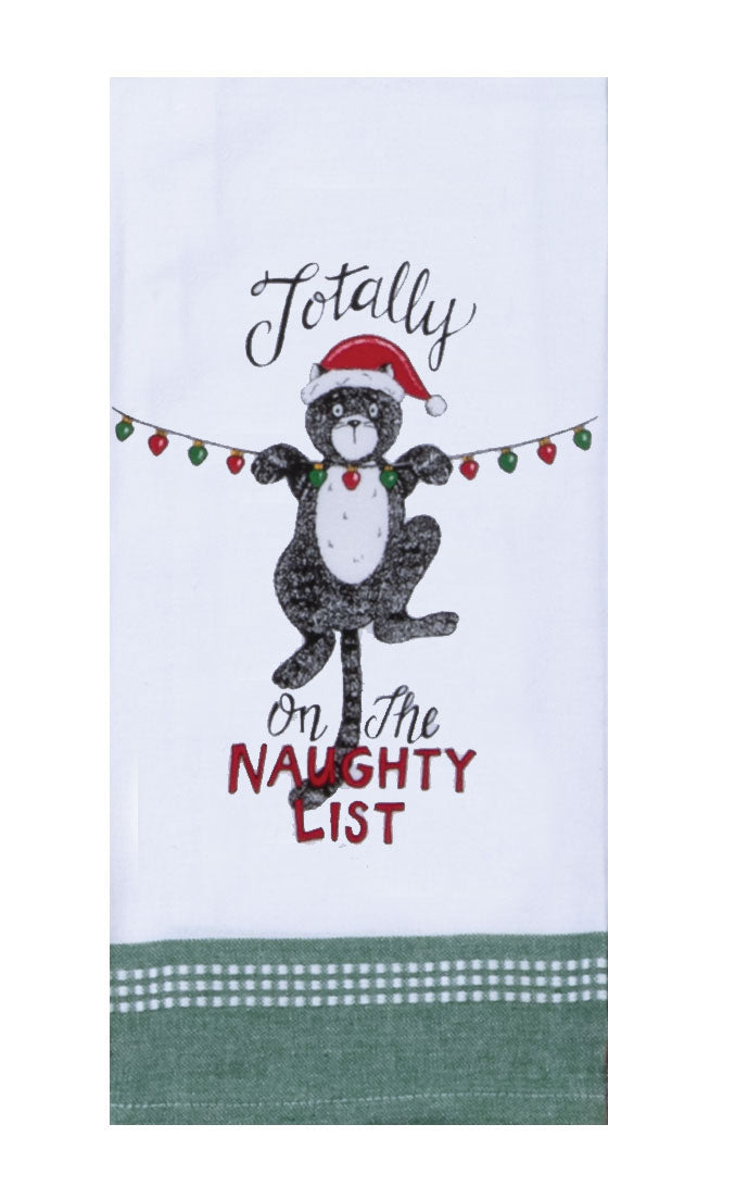 KayDee Designs Snarkasm Naughty List Teatowel