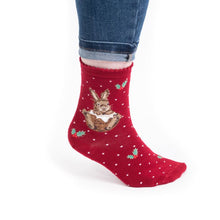 Load image into Gallery viewer, Wrendale Designs Little Pudding Christmas Socks
