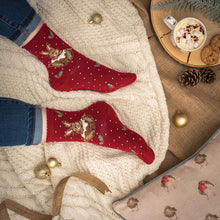 Load image into Gallery viewer, Wrendale Designs Little Pudding Christmas Socks
