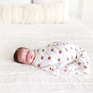 Lulujo Mushrooms Swaddle Blanket