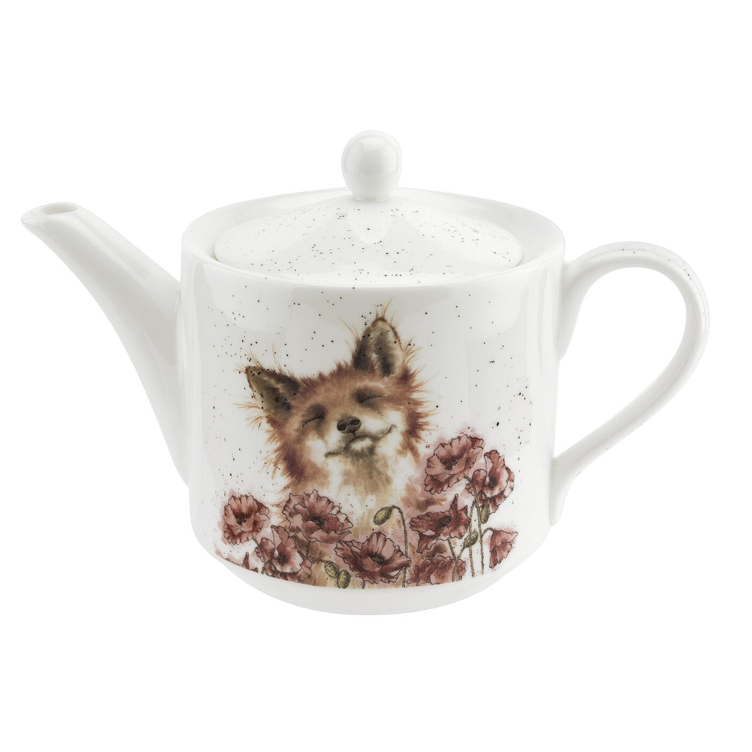 Wrendale Designs Poppy Field Fox Teapot