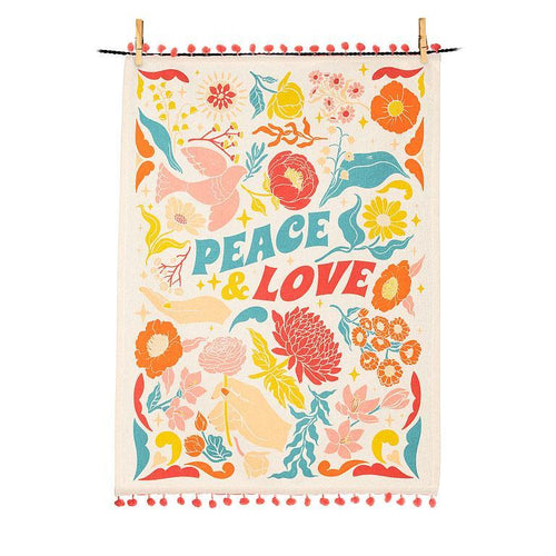 Abbott Hippy Peace & Love Teatowel