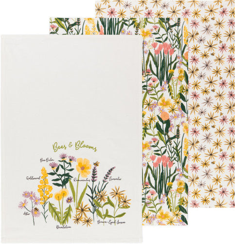 Danica Now Designs Bees & Blooms Floursack Teatowel Set