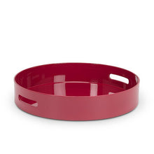 Load image into Gallery viewer, Abbott Glossy Crimson Round Tray
