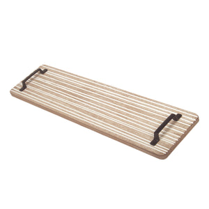 Striped Wood Tray