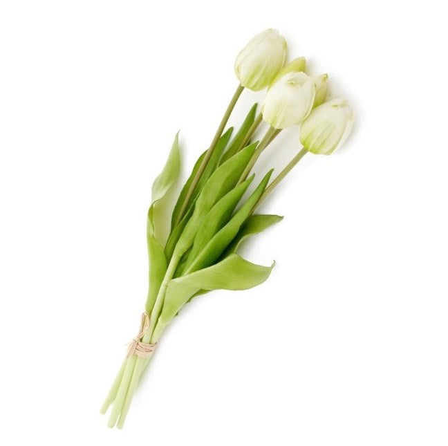 Pine Centre White Tulip Bunch