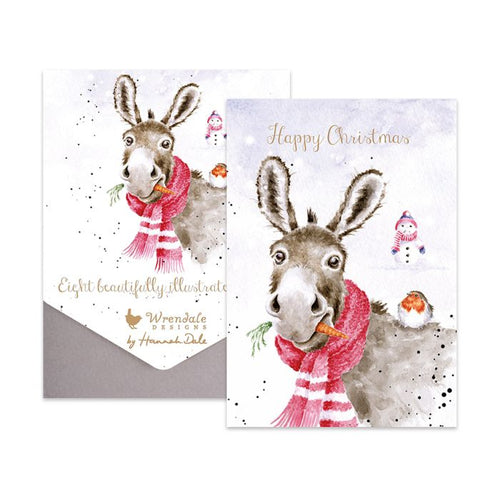 Wrendale Muletide Greetings Donkey Christmas Card Pack