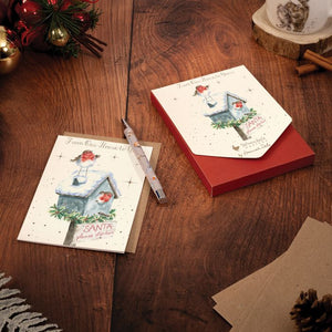 Wrendale Designs Please Stop Here Robin Christmas Card Pack