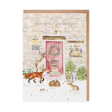 Load image into Gallery viewer, Wrendale Christmas Cottage Woodland Animal Christmas Card Pack
