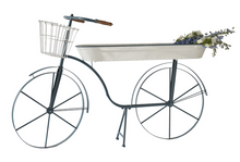 Load image into Gallery viewer, Denim Blue Bicycle Planter

