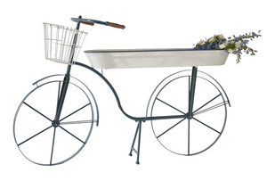 Denim Blue Bicycle Planter