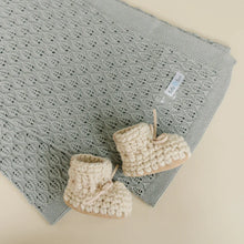 Load image into Gallery viewer, Beba Bean Baby Leaf Blanket Grey
