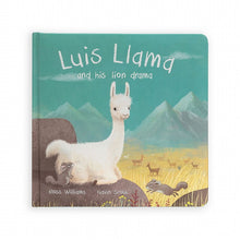 Load image into Gallery viewer, Jellycat Luis Llama and his Lion Drama Book
