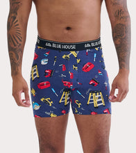 Load image into Gallery viewer, Hatley Little Blue House Handyman Boxer Briefs
