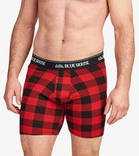 Load image into Gallery viewer, Hatley Little Blue House Buffalo Plaid Bear Naked Boxer Briefs
