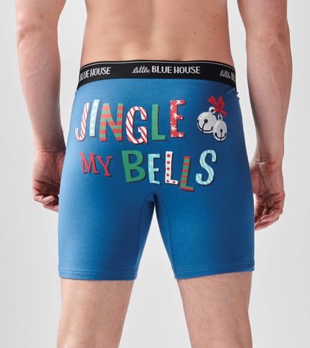 Hatley Little Blue House Jingle My Bells Boxer Briefs