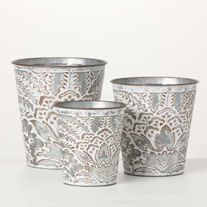 Sullivans Flourish Bucket Set of 3