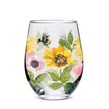 Load image into Gallery viewer, Abbott Sunflowers &amp; Bees Stemless Goblet
