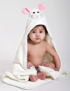 Lola Lamb Hooded Baby Bath Towel