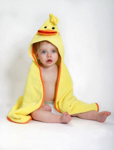 Zoocchini Puddles Duck Hooded Bath Towel