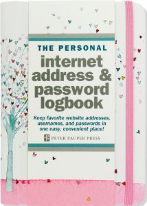Peter Pauper Press Internet Password Logbook Tree of Hearts