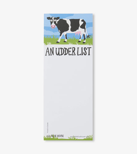 Hatley Little Blue House An Udder List Magnetic Listpad