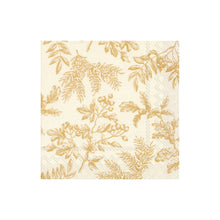 Load image into Gallery viewer, IHR Silent Plants Gold &amp; Cream Paper Napkins
