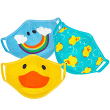 Load image into Gallery viewer, Organic Reusable Kids Masks - Duck Set
