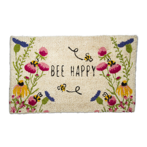 Tag Bee Happy Wildflower Coir Mat