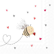 Load image into Gallery viewer, IHR Bee My Valentine Paper Napkins
