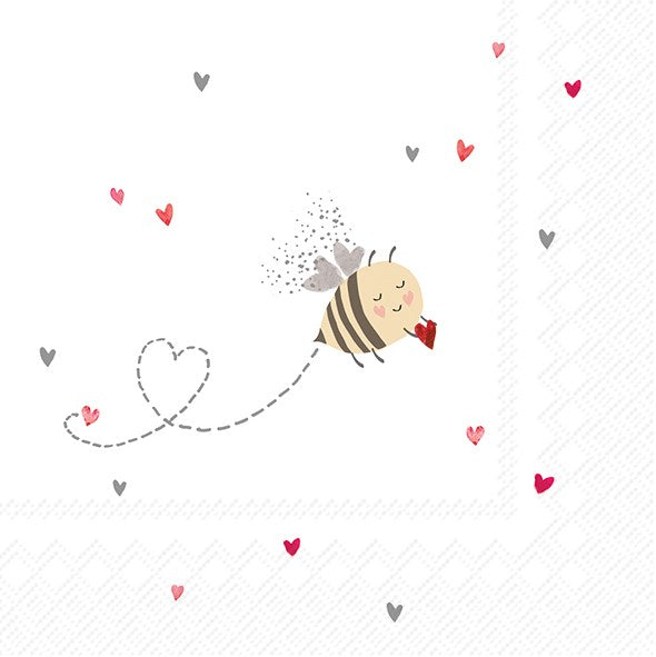 IHR Bee My Valentine Paper Napkins