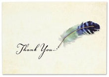 Load image into Gallery viewer, Peter Pauper Watercolour Quill Thank You Notecards
