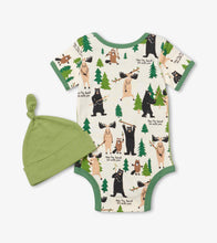 Load image into Gallery viewer, Little Blue House by Hatley May the Forest be with You Onesie with Hat
