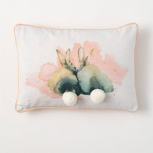 Load image into Gallery viewer, Sullivans Watercolor Bunny Pompom Pillow

