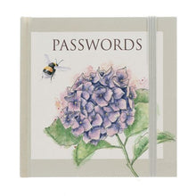 Load image into Gallery viewer, Wrendale Designs Password Book Busy Bee Hydrangea
