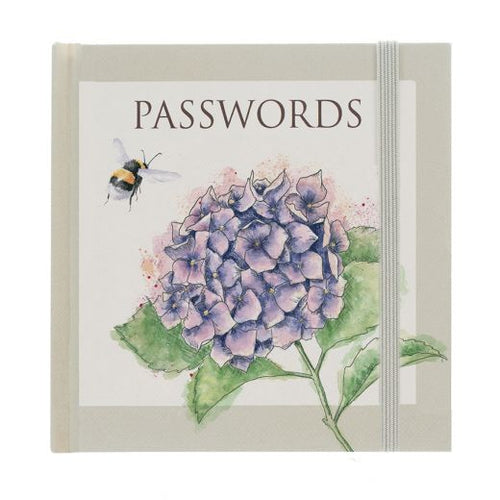 Wrendale Designs Password Book Busy Bee Hydrangea