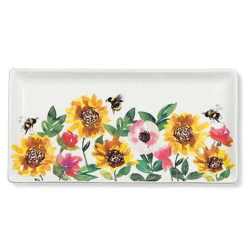 Abbott Sunflowers & Bees Rectangular Platter