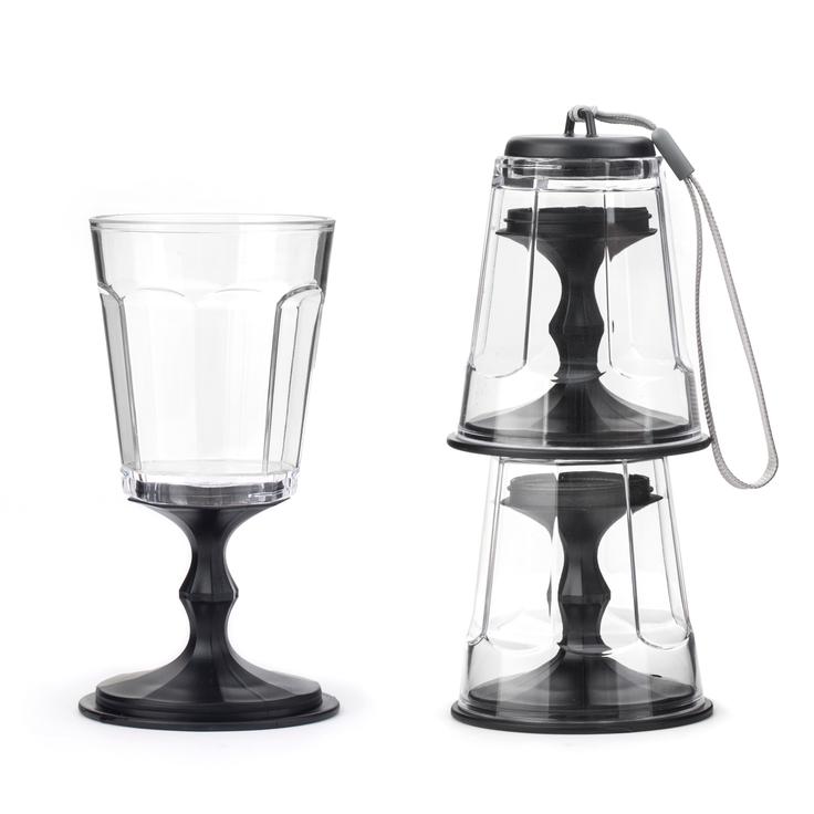 Portable wine clearance glass