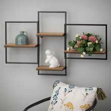 Load image into Gallery viewer, Sullivans Quadrate Open Wood Wall Shelf
