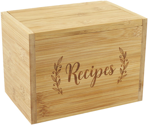 Peter Pauper Press Bamboo Recipe Box Set