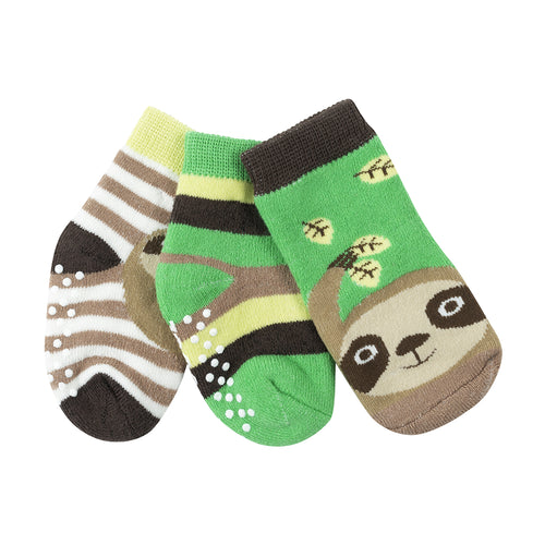 Zoocchini Buddy Baby 3 Pair Sock Set Silas Sloth