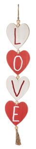 Love and XO Hanging Heart Decor