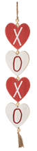 Load image into Gallery viewer, Love and XO Hanging Heart Decor

